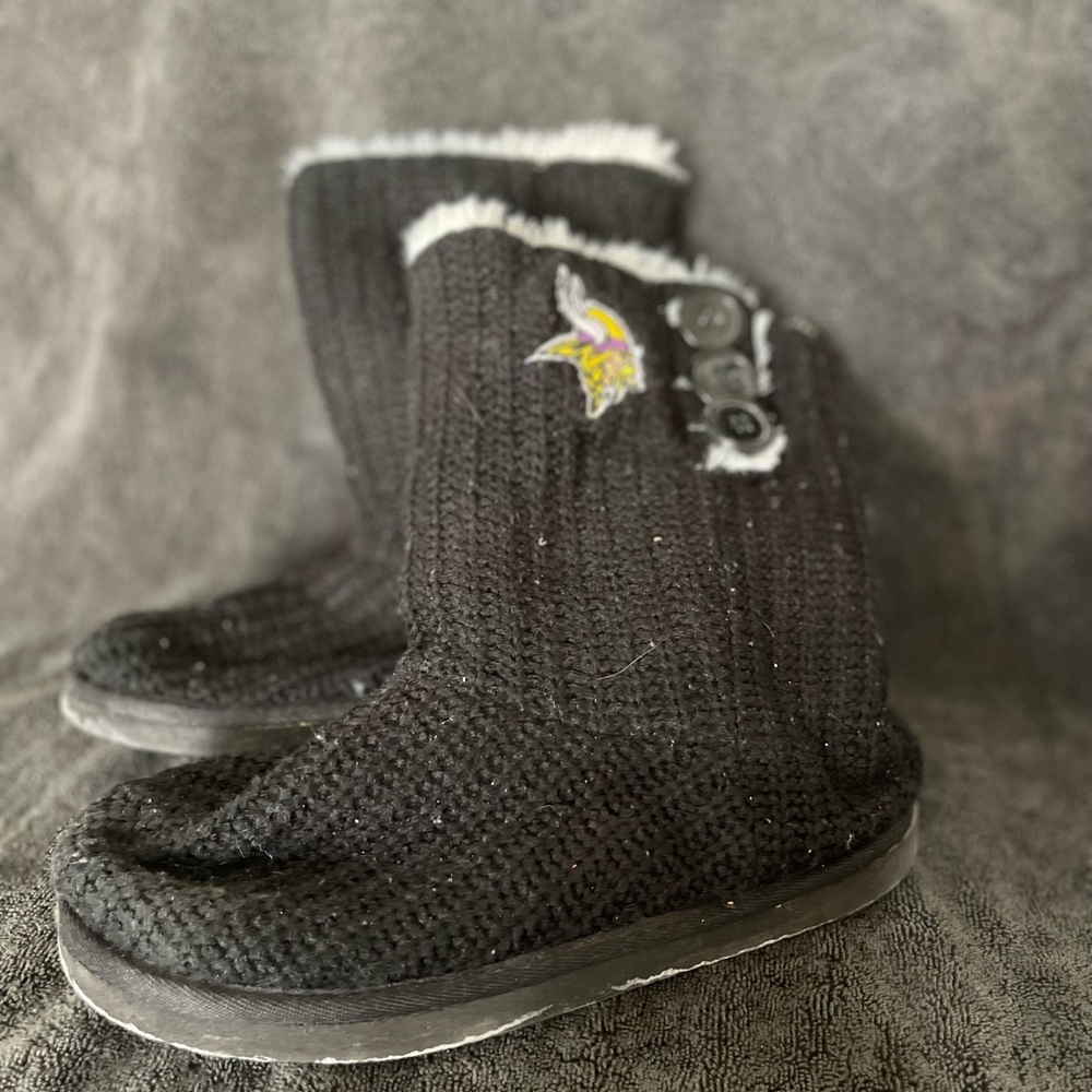 Vikings Black Knitted Boots